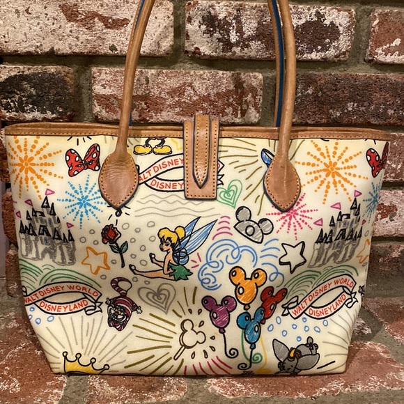 Beautiful Disney Dooney & Bourke Medium Sketch Tote Handbag
